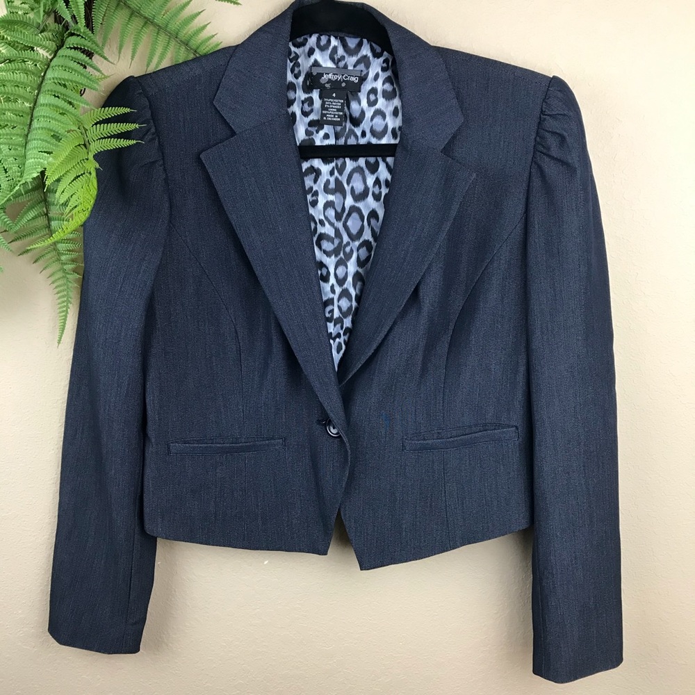 Jeffrey Craig Cropped Tailored Blazer: size 4